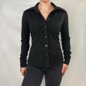 BEBE‎ Vintage San Francisco Button Down Long Sleeve Thick Top Jacket